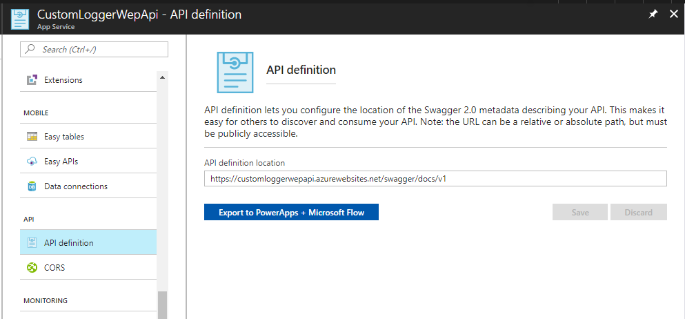 Connectors API Definition